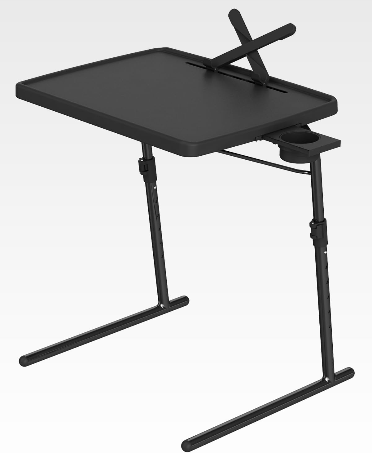 Adjustable TV Tray Table with Cup Holder & Tablet Slot- 22 x 16.9 inch - Image 8