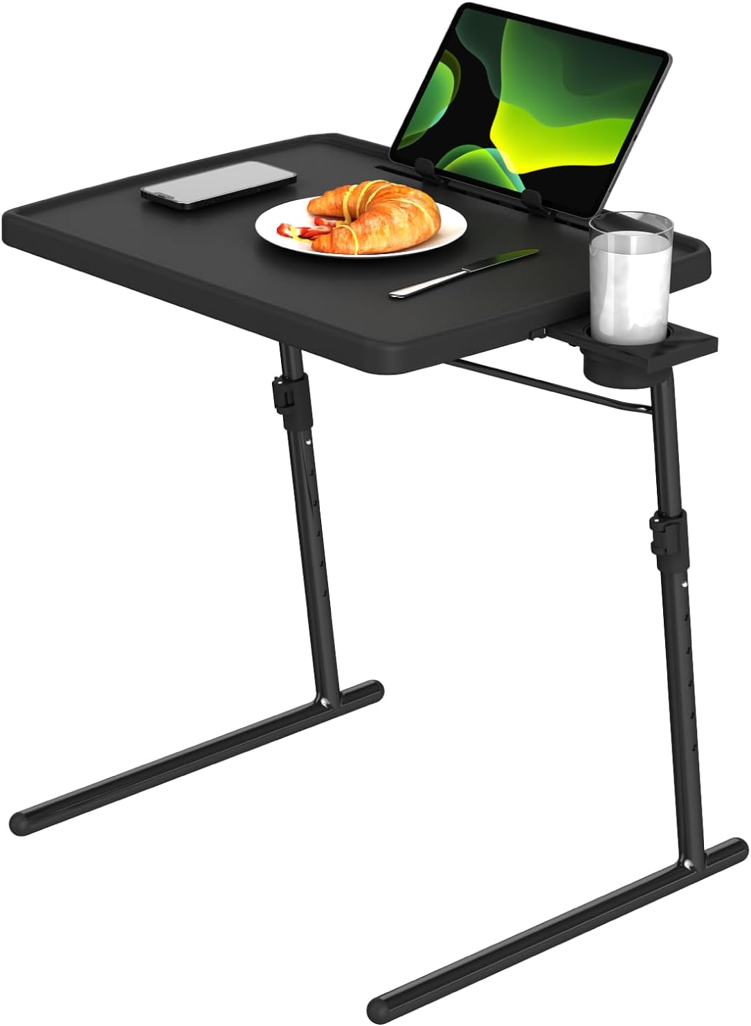XL PRO TV Dinner Table with Cup Holder and Tablet Slot