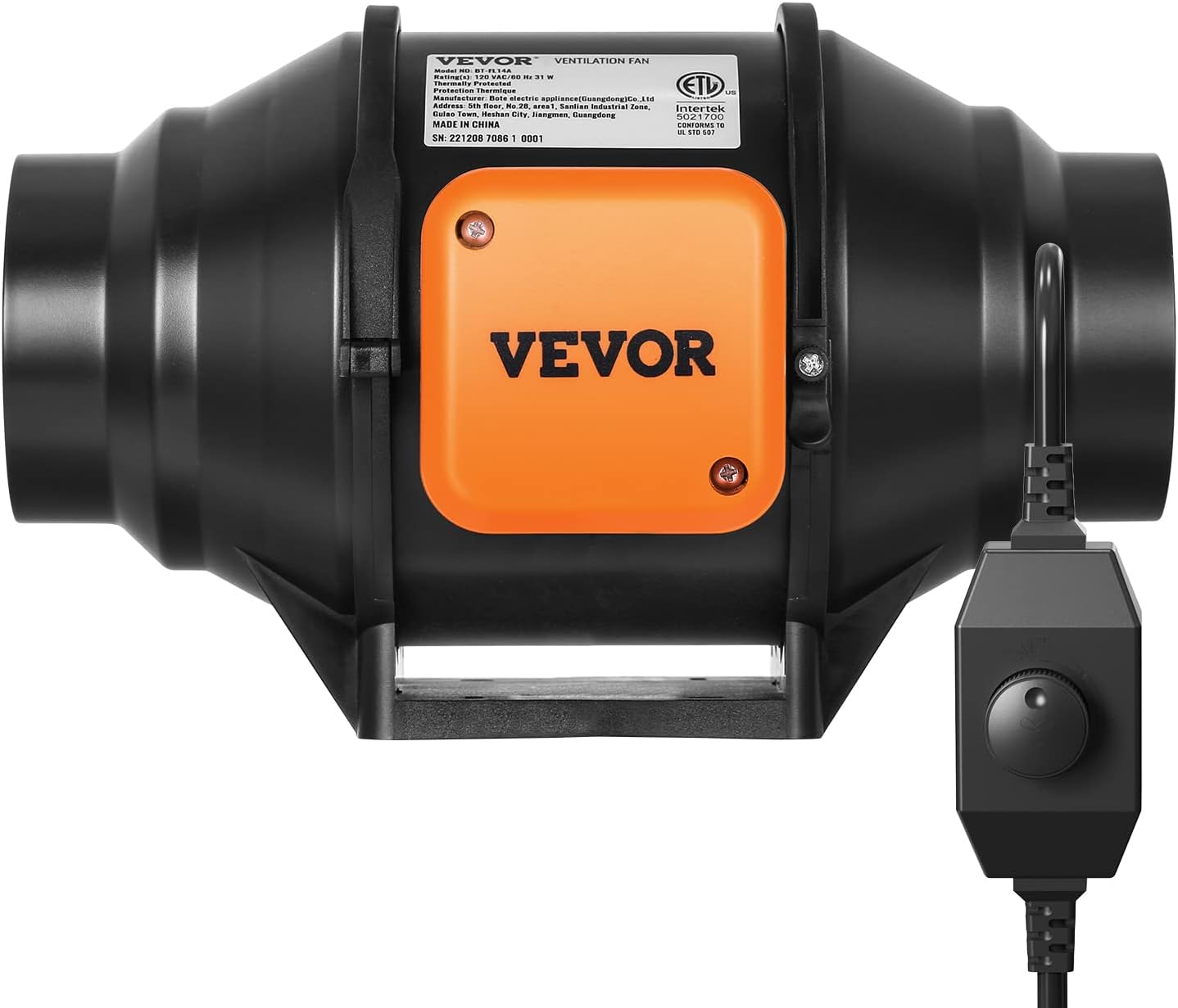 Inline Duct Fan, 4-Inch 200 CFM with Variable Speed Controller - Image 9