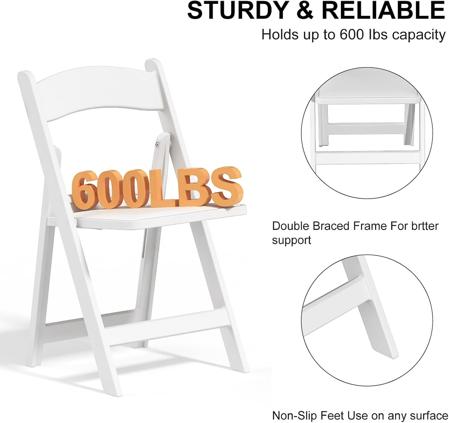 4 Resin Folding Chairs