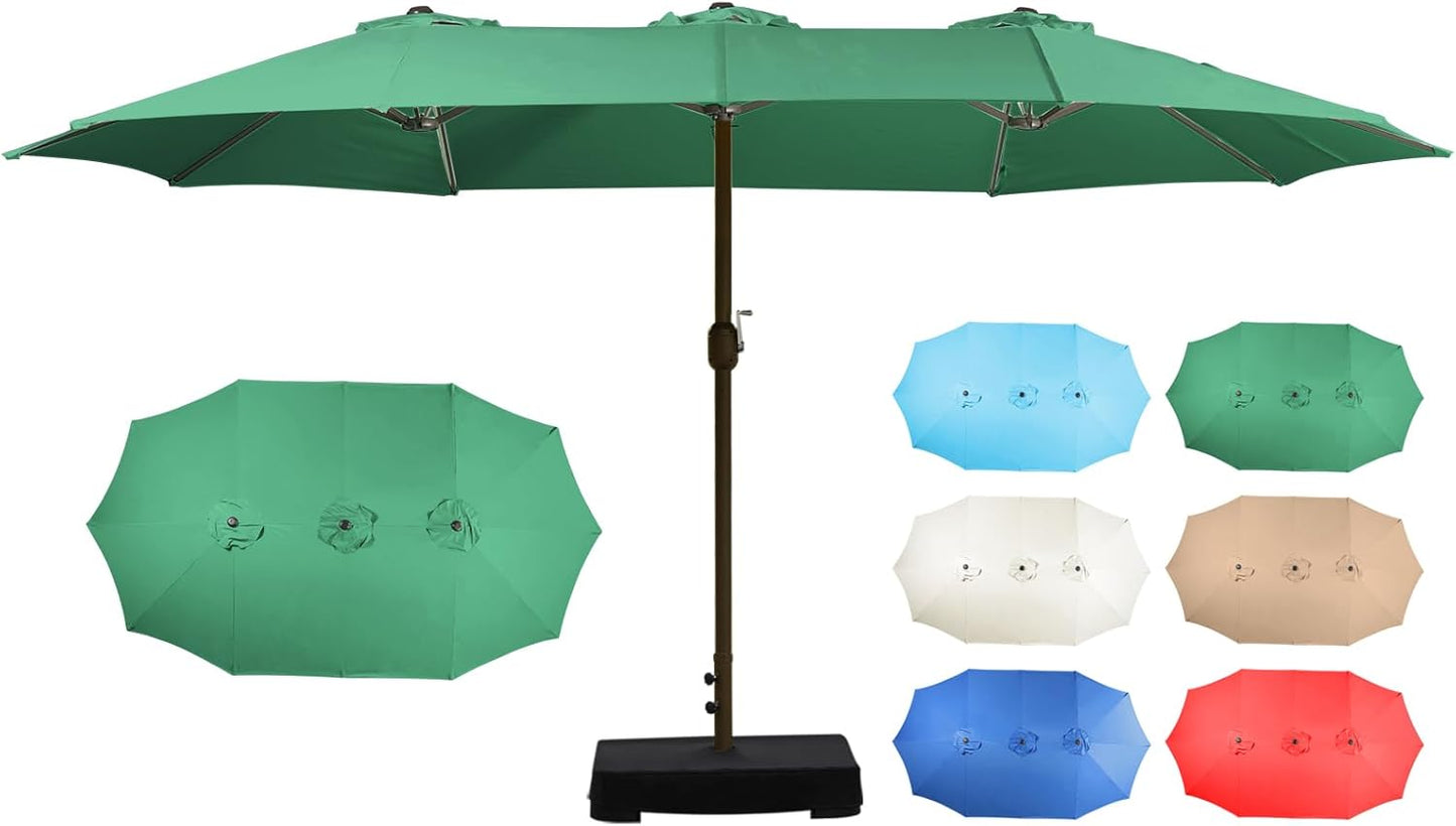 Double-Sided Patio Umbrella - Green - Image 2