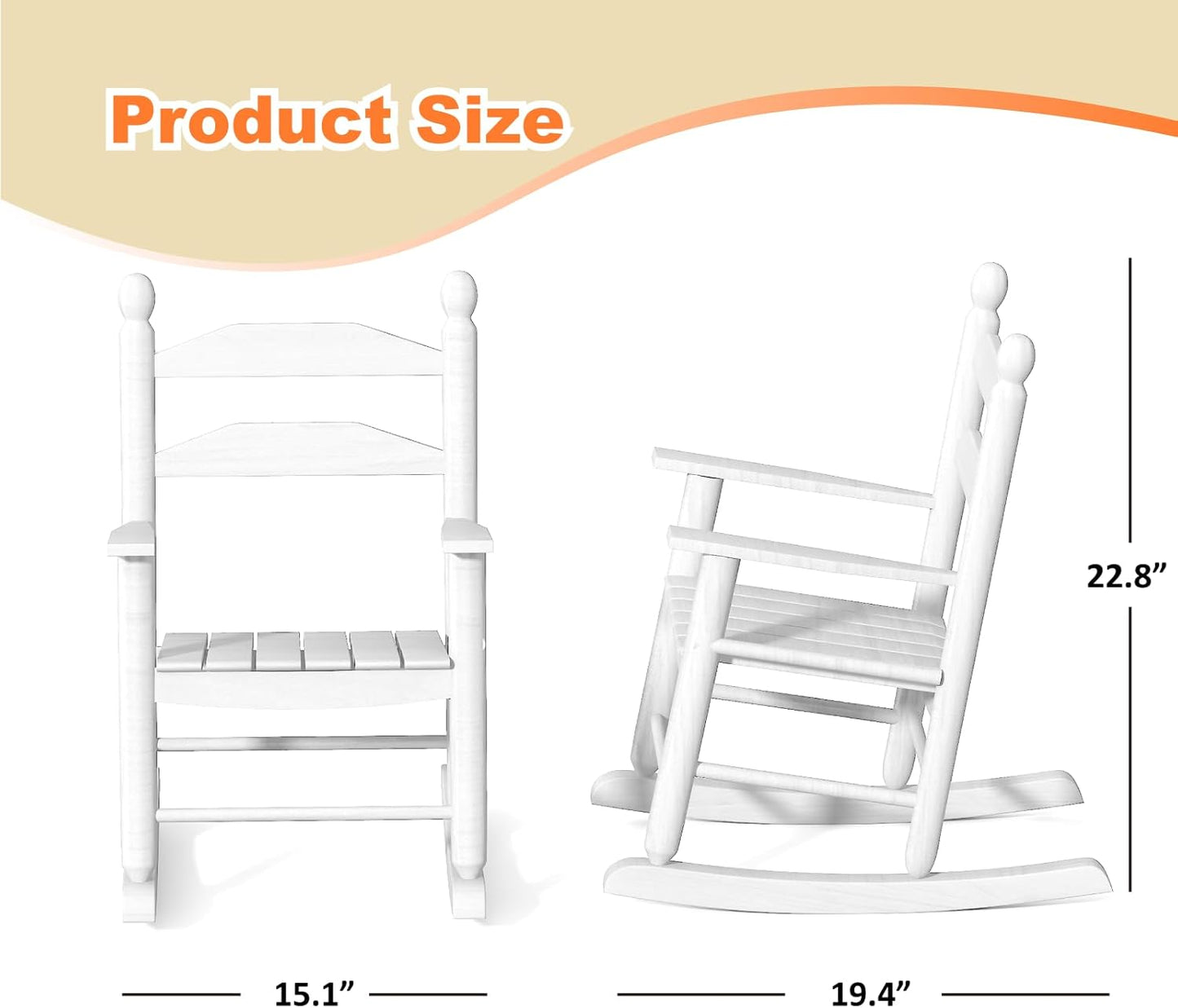 Child’s Wood Rocking Chair for Ages 3-6 - Image 3