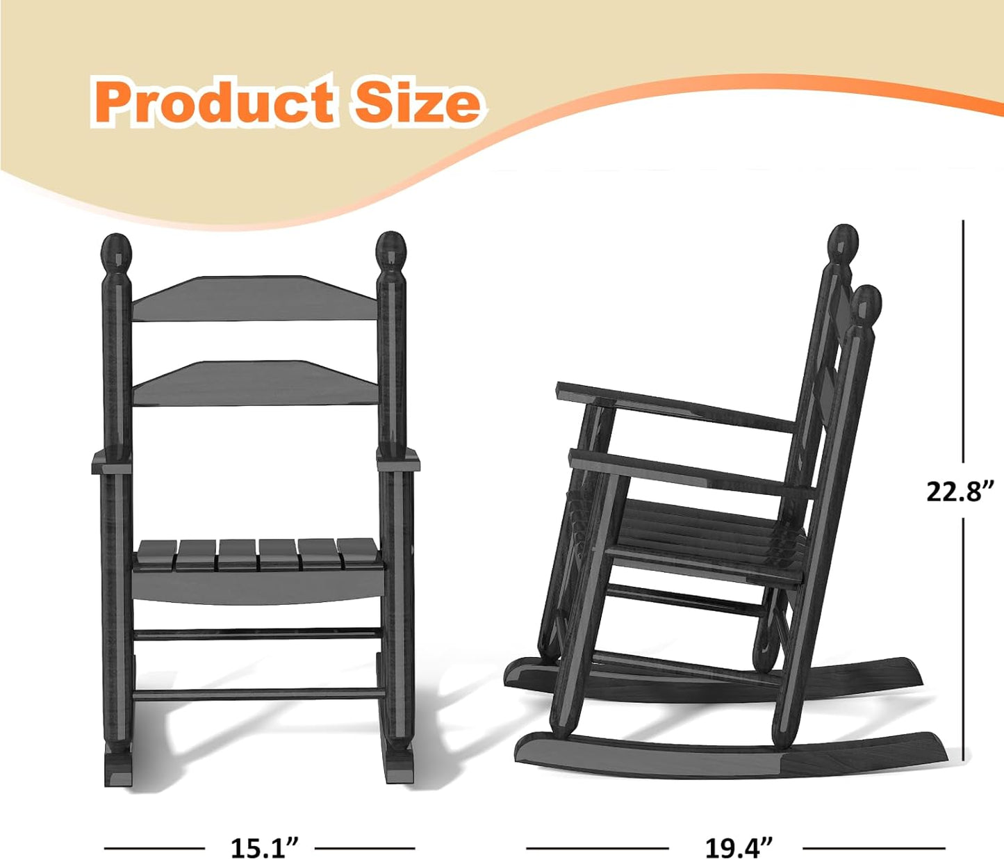 Child’s Wood Rocking Chair - Image 3