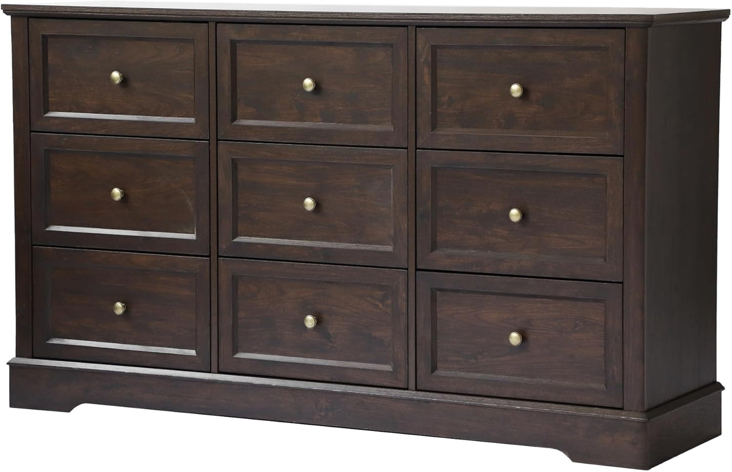Farmhouse Dresser 9 Drawer (9 Drawers, Dark Brown) - 4COD001BR - Image 1