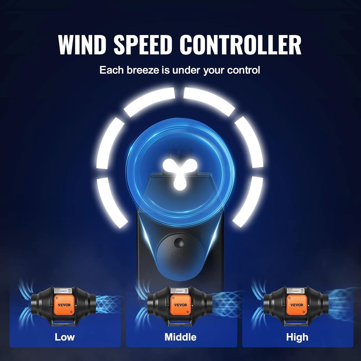 Inline Duct Fan, 4-Inch 200 CFM with Variable Speed Controller - Image 5