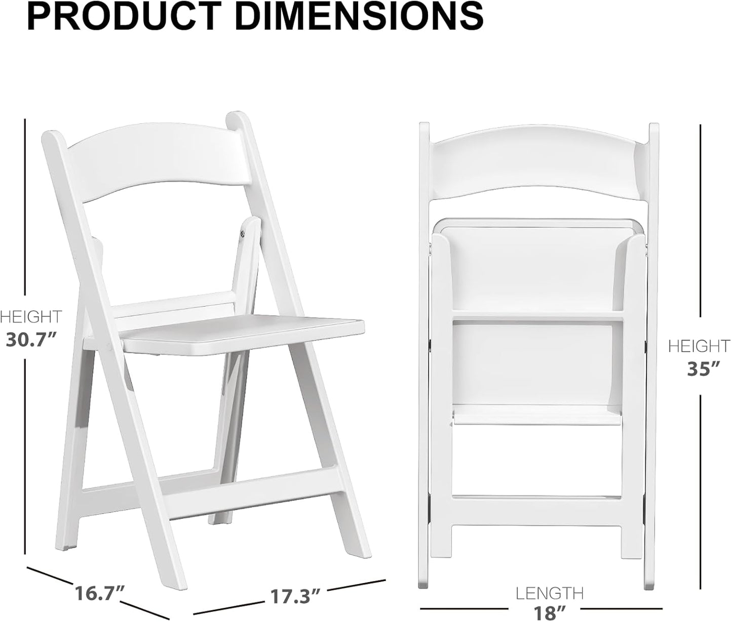 4 Resin Folding Chairs