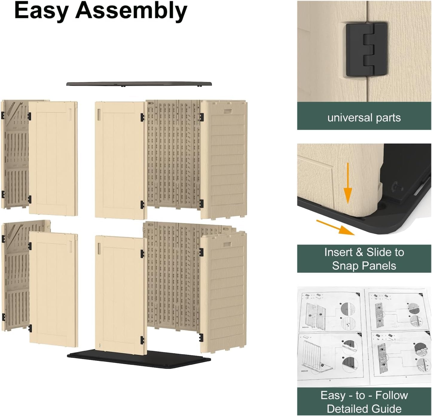 60 Cu.Ft Vertical Outdoor Storage Shed - Image 6