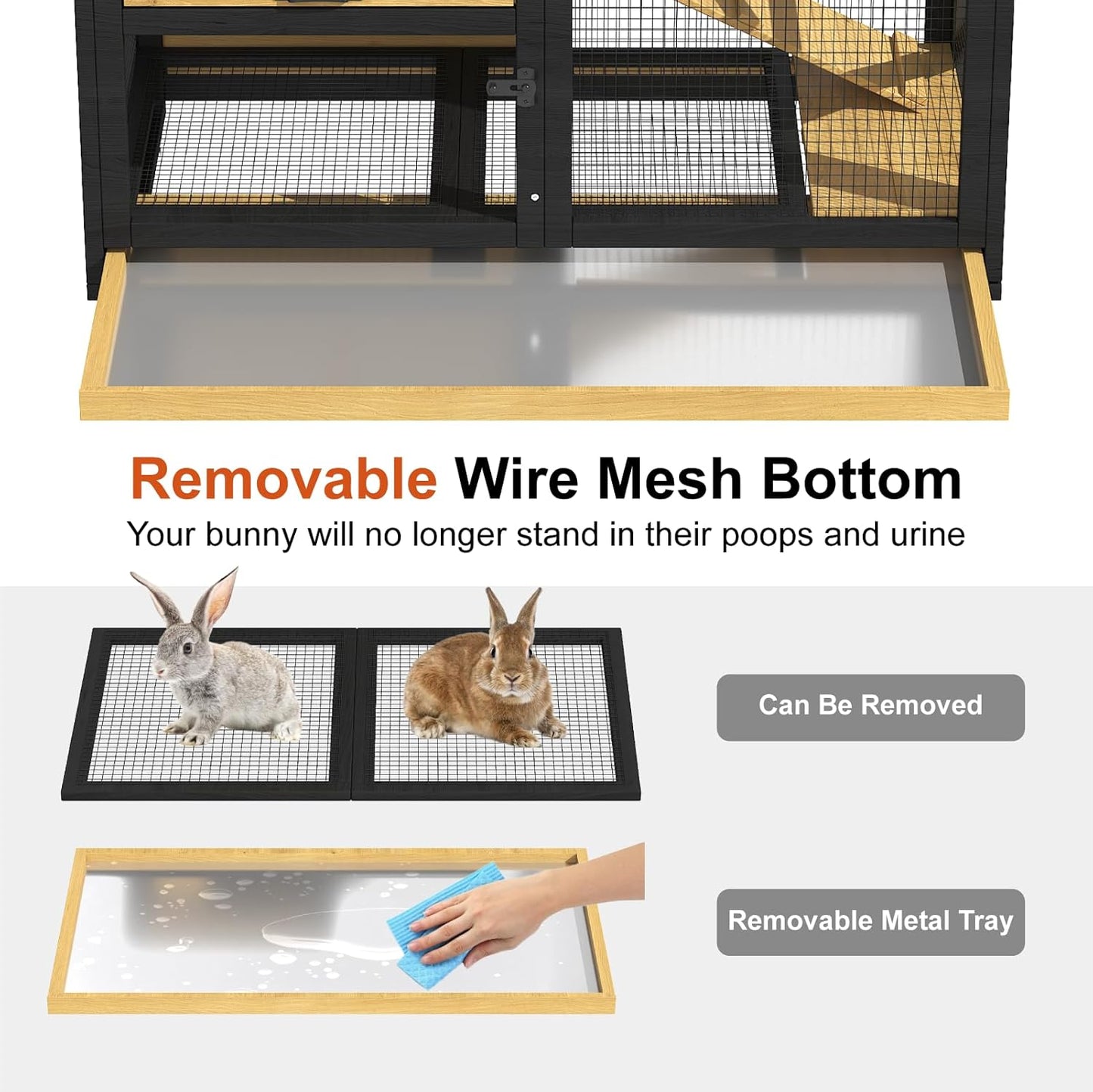 40'' Rabbit Cage Bunny Cage - Image 3