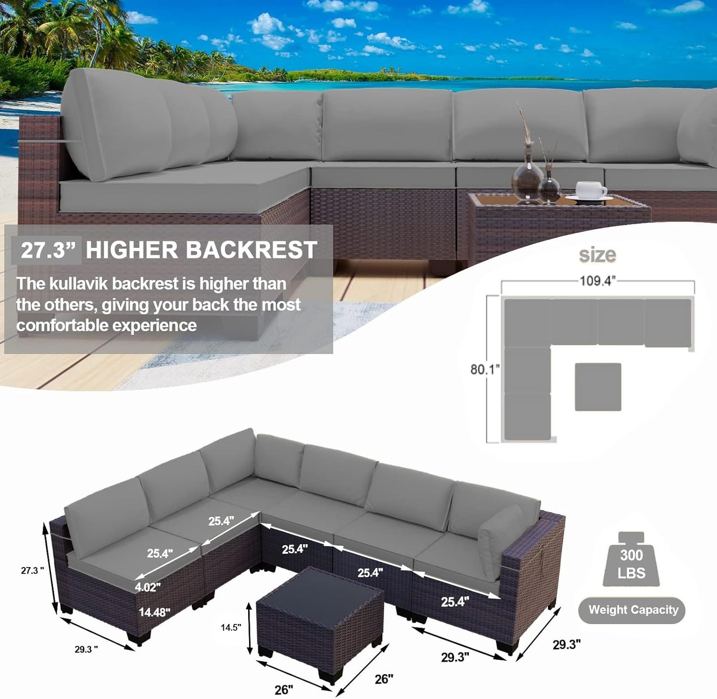 7 Piece Patio Set - 6157LG-2 - Image 6