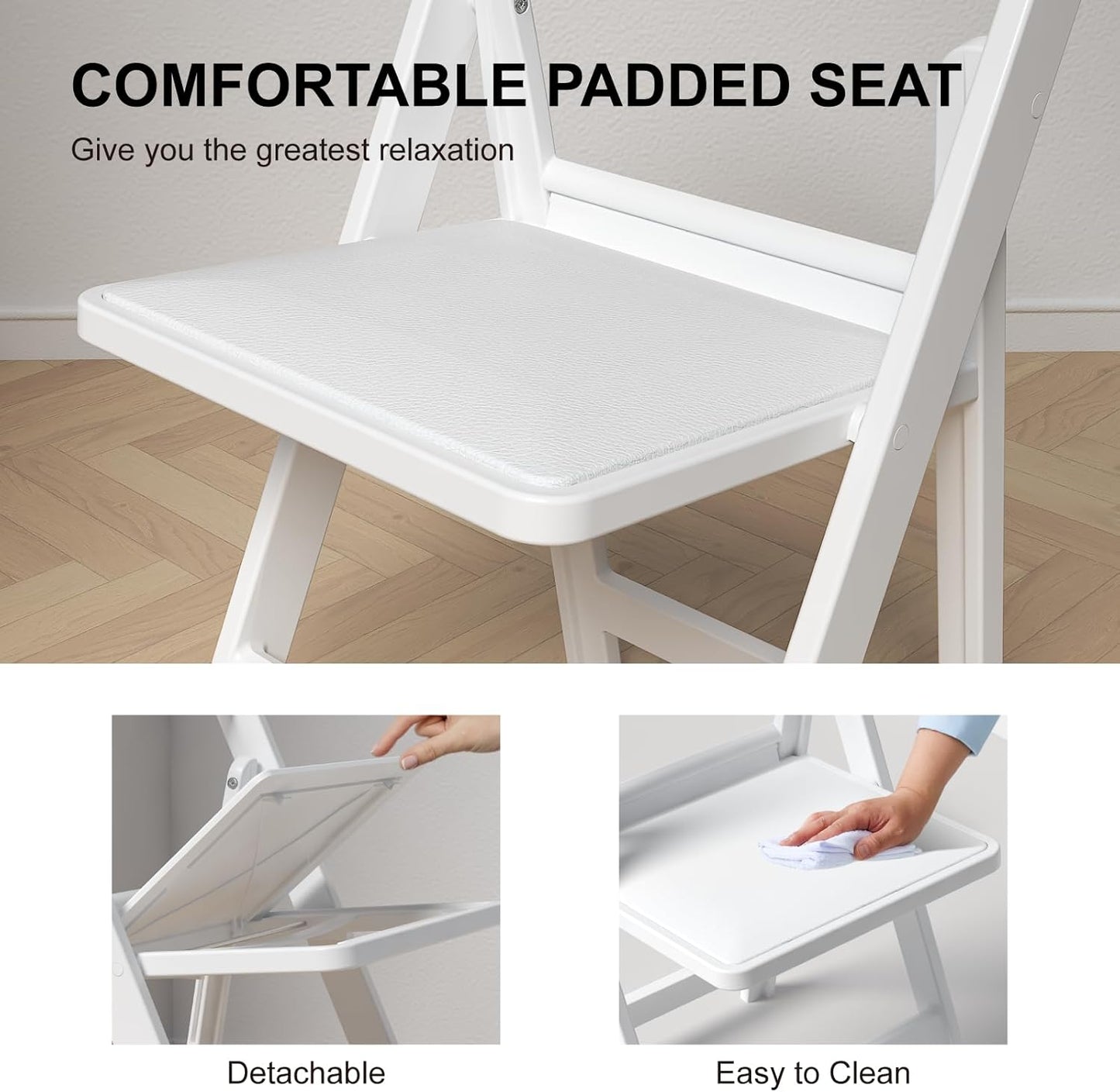 4 Resin Folding Chairs