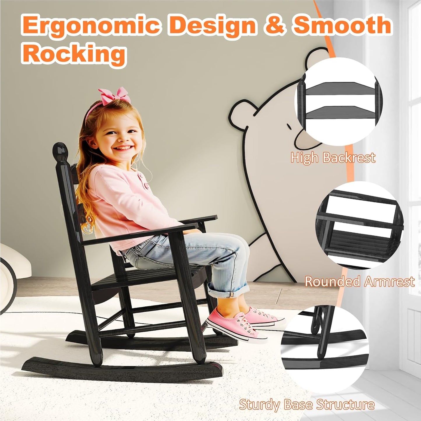 Child’s Wood Rocking Chair - Image 5