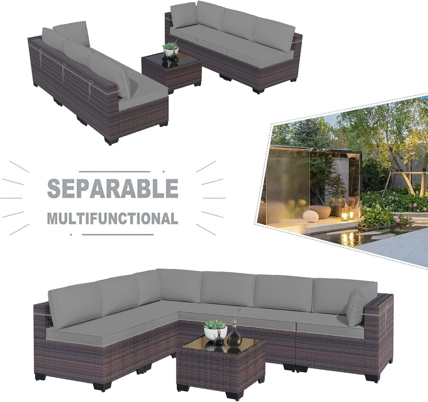 7 Piece Patio Set - 6157LG-2 - Image 4