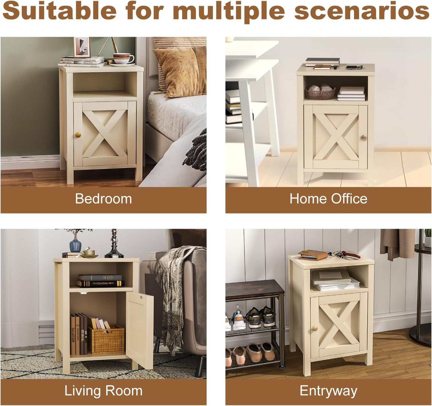 Farmhouse Nightstands Set of 2 - Image 7