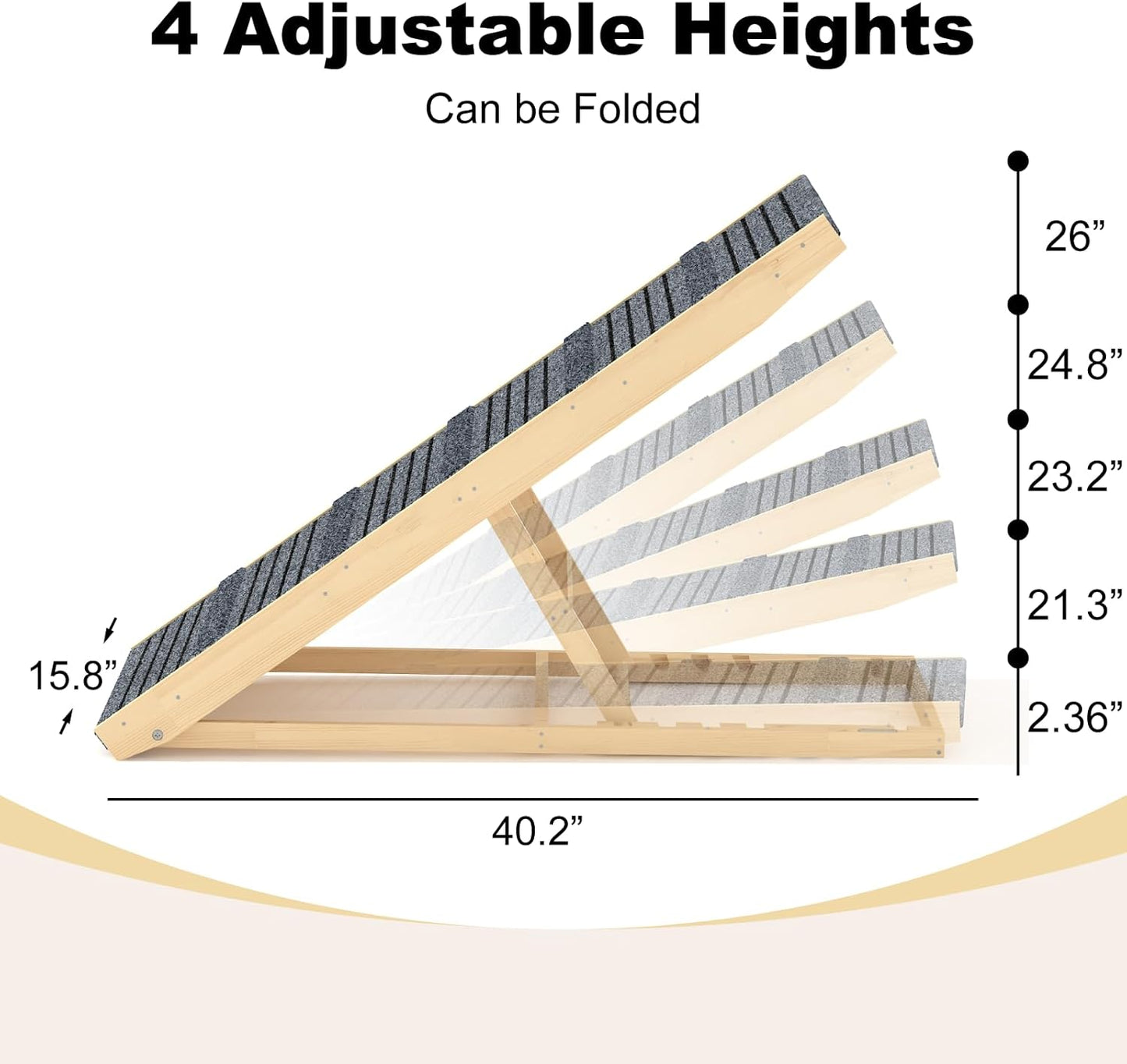 Dog Ramp for Bed, 40 Inch Dog Ramp for Car - Image 2