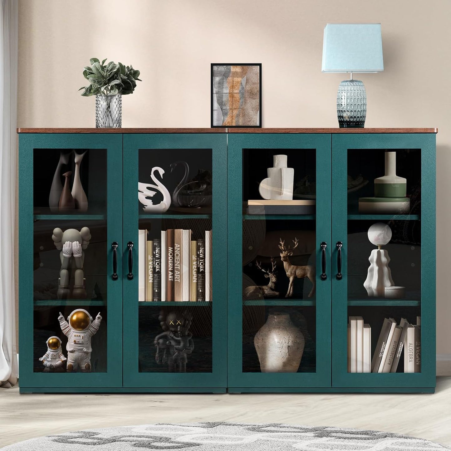 Buffet Cabinet with Tempered Glass Doors - Image 6