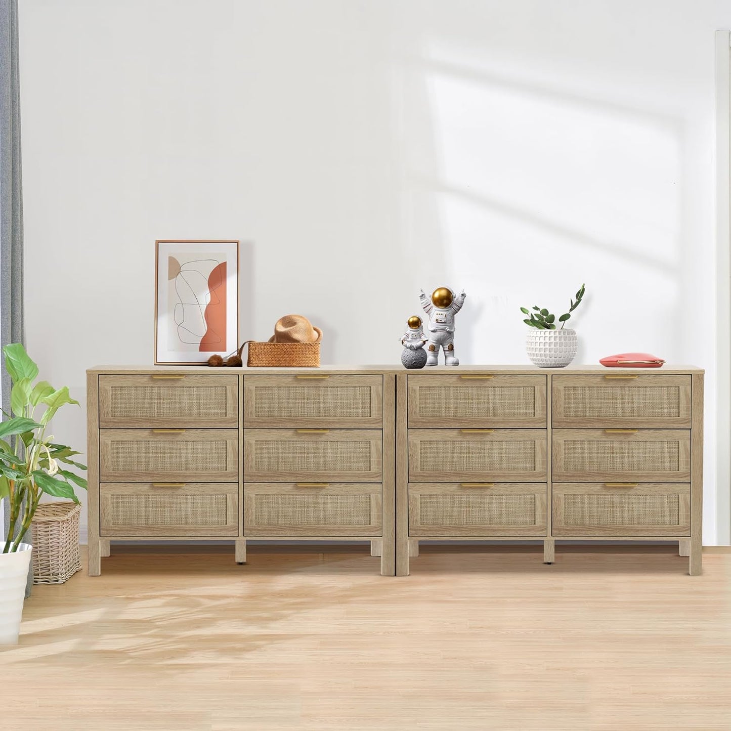 Rattan Chest of Dressers - 9 Drawers - Image 9