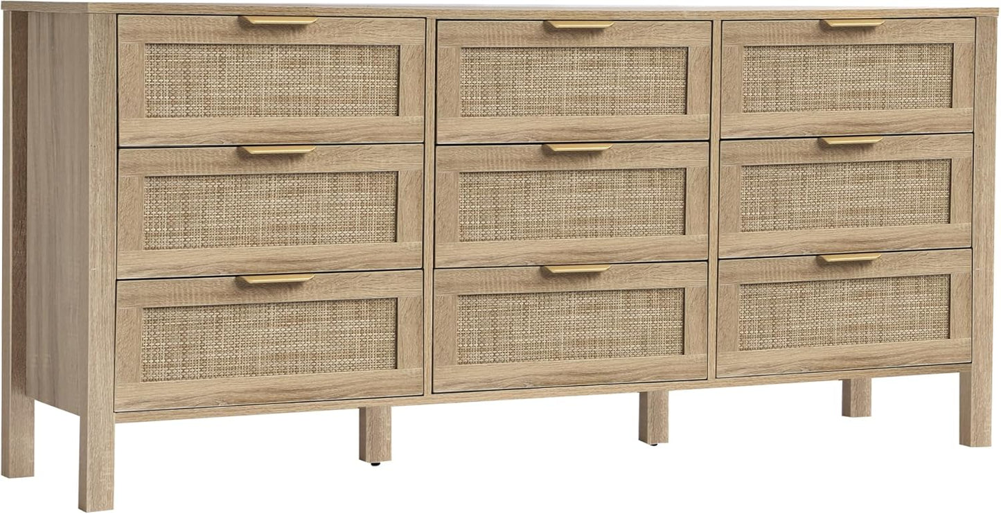 Rattan Chest of Dressers - 9 Drawers - Image 3