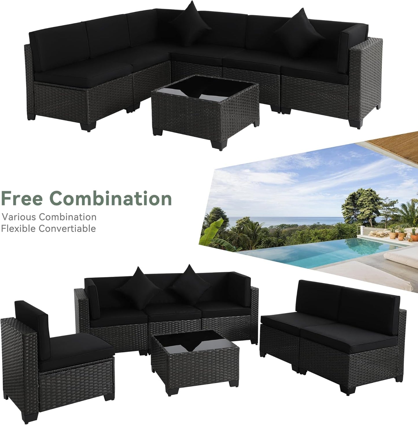 7 Piece Patio Set - 6127BL -2 - Image 7