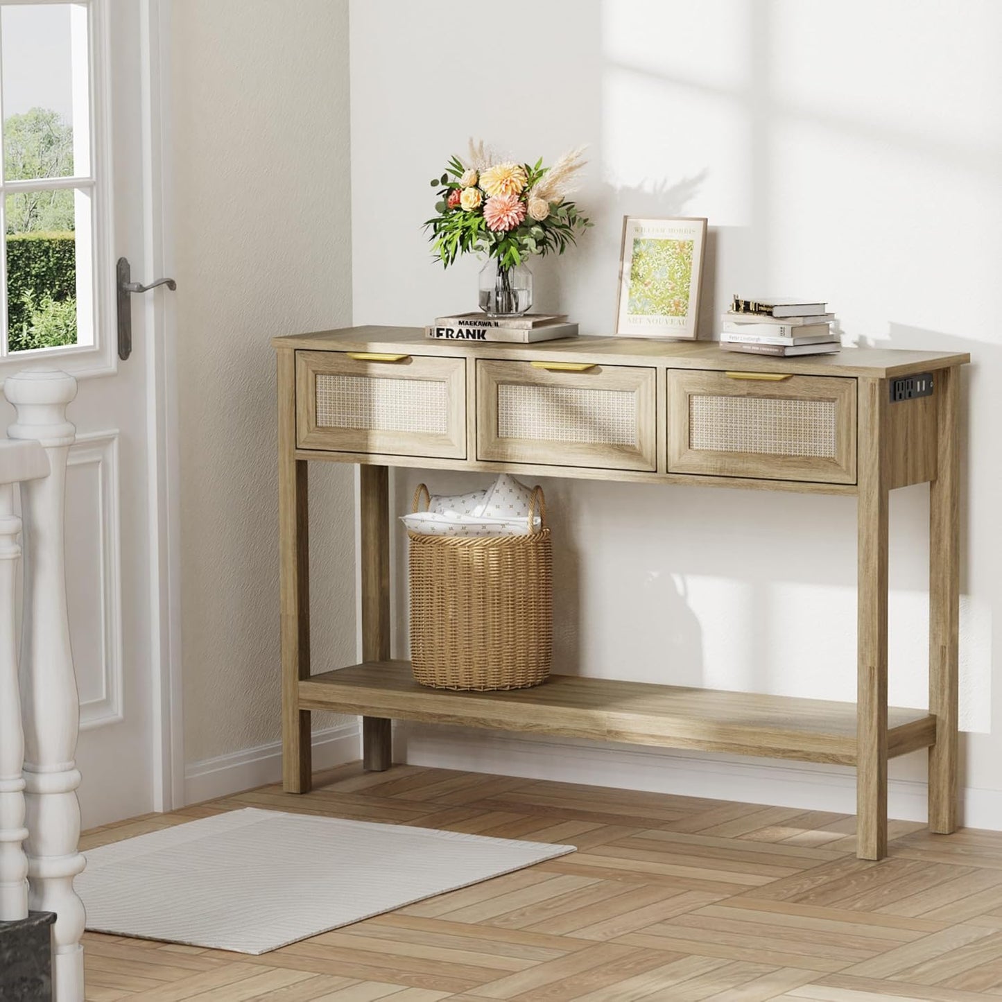 Entryway Table with 3 Drawers - Image 2