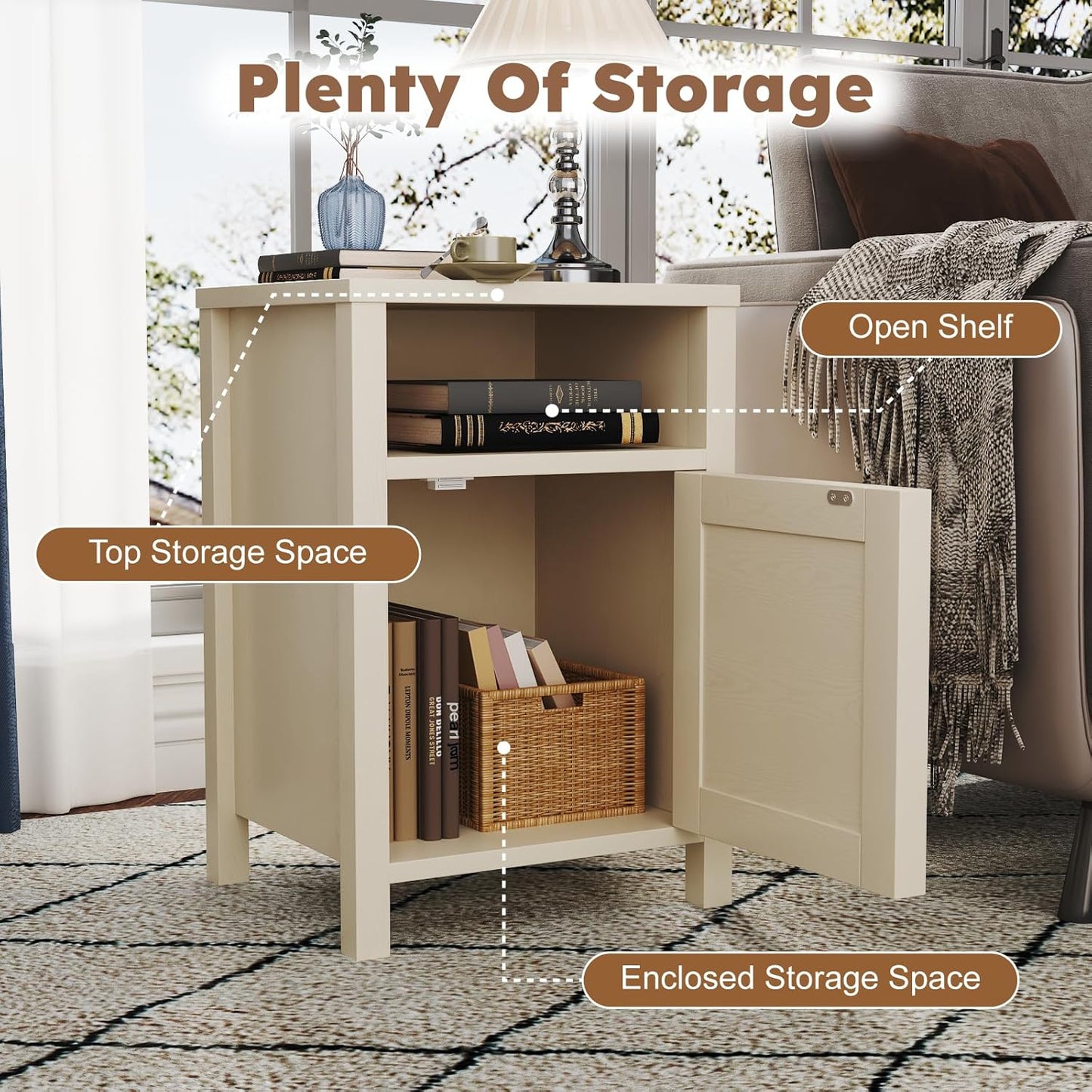 Farmhouse Nightstands Set of 2 - Image 4