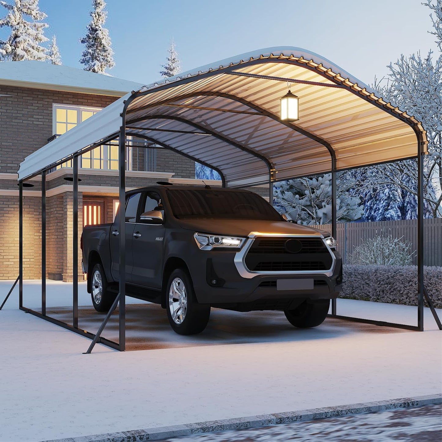 10x15 FT Heavy Duty Metal Carport Kit
