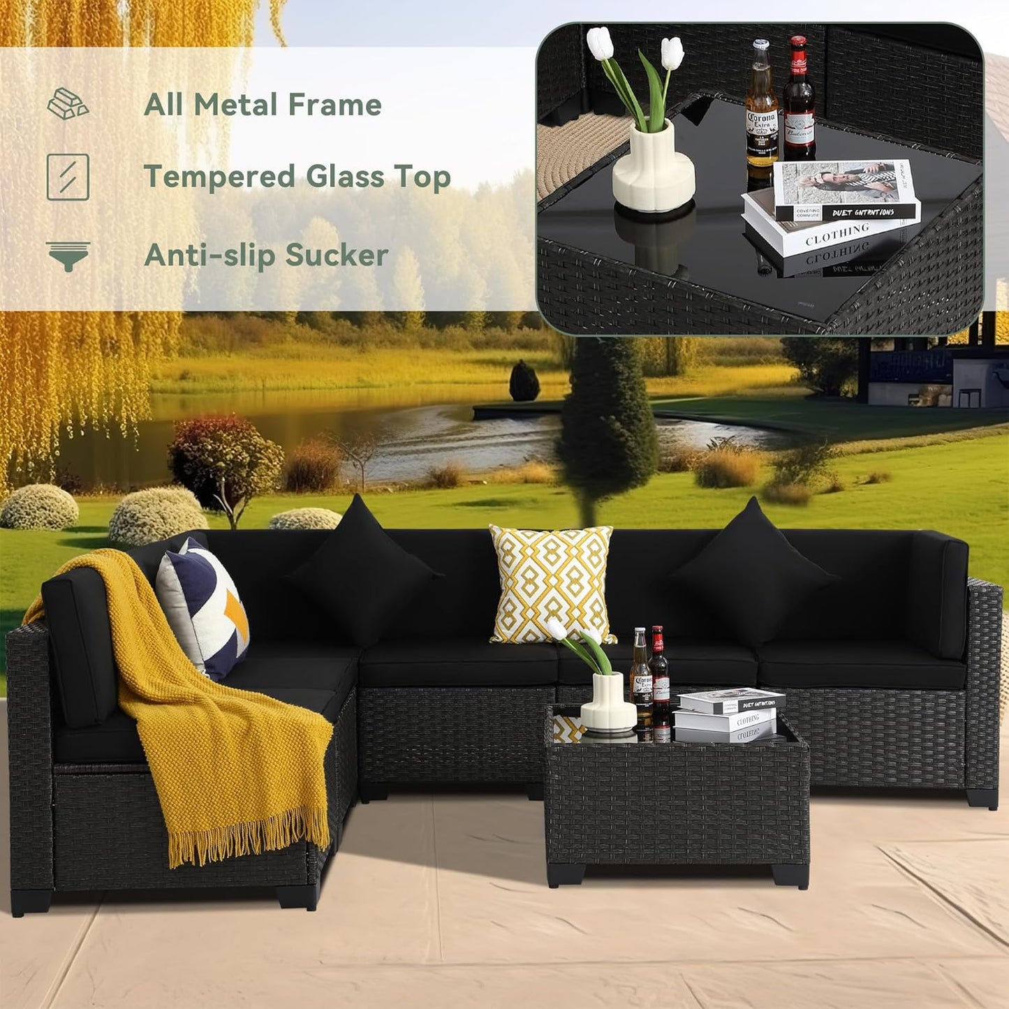 7 Piece Patio Set - 6127BL -2 - Image 4