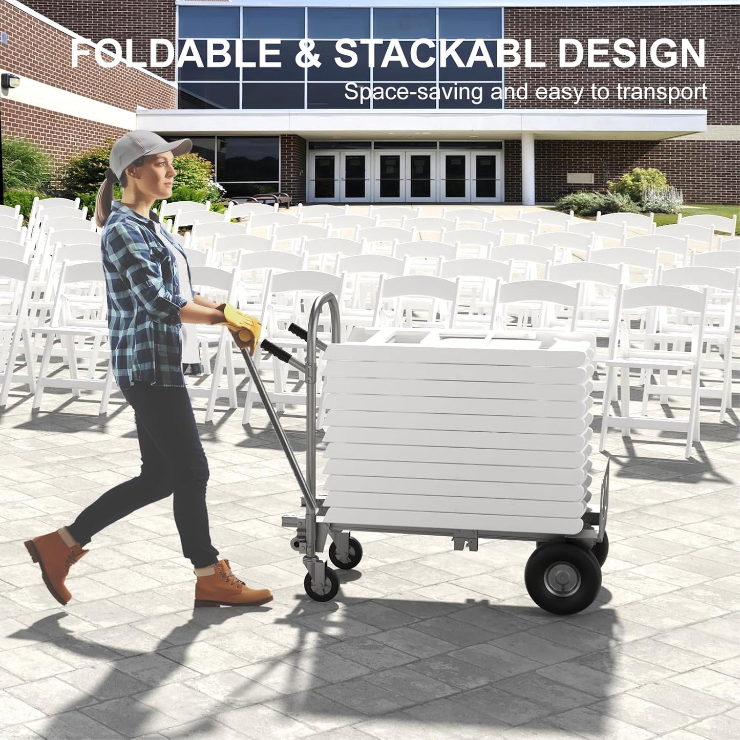 4 Resin Folding Chairs