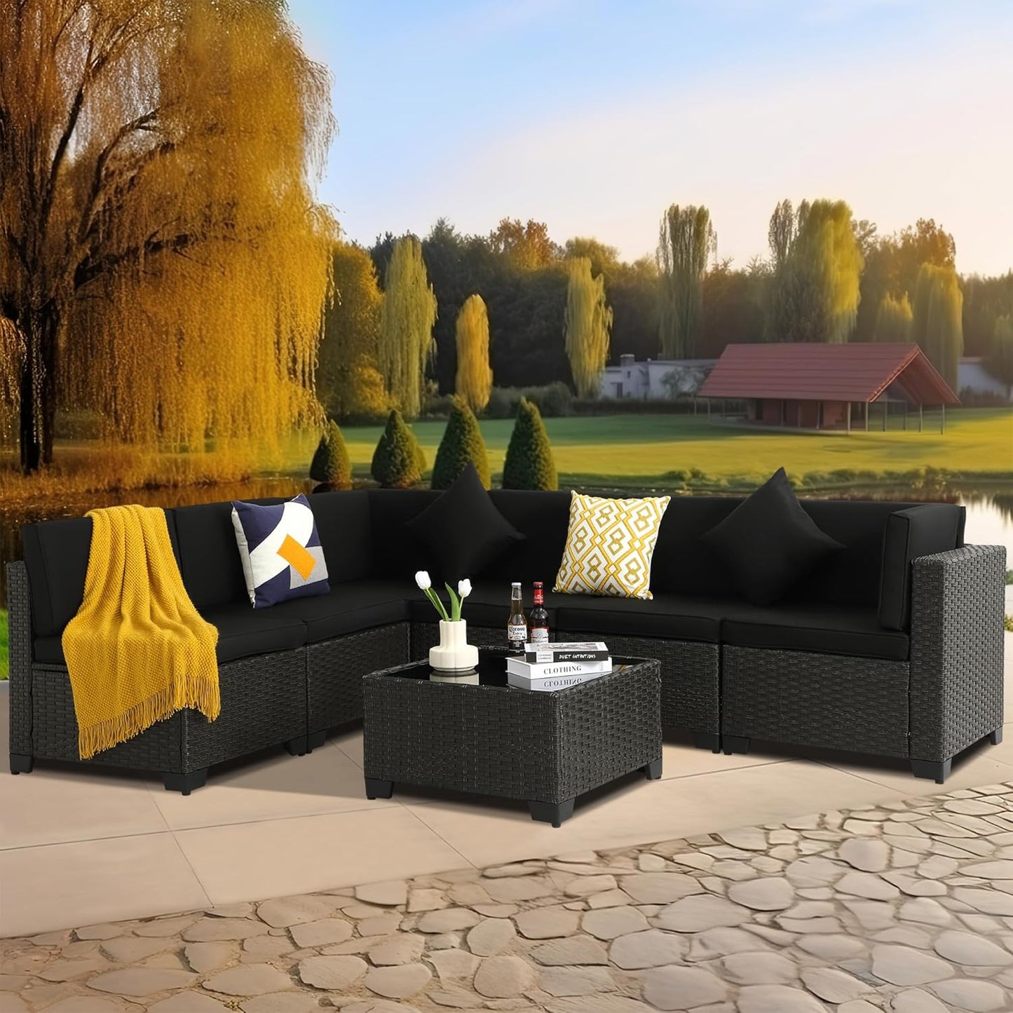 7 Piece Patio Set - 6127BL -2 - Image 2