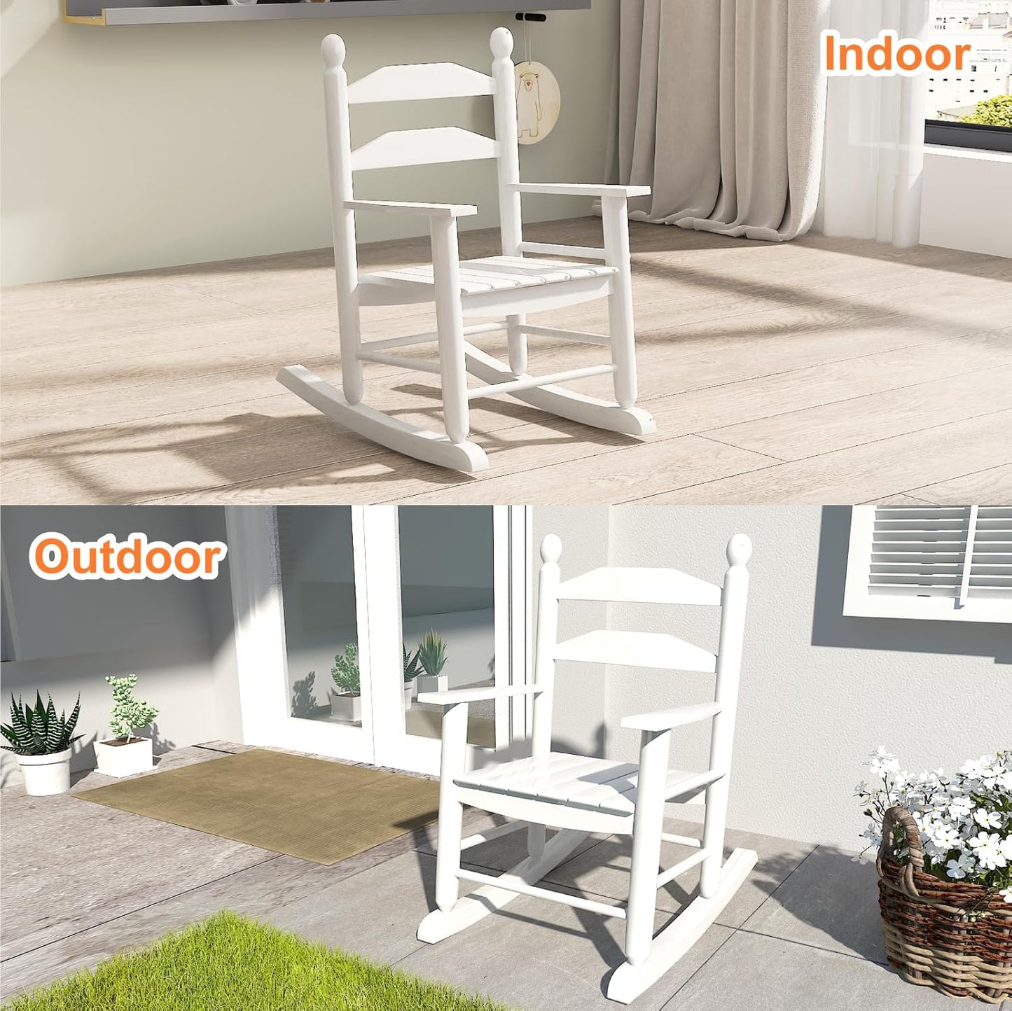 Child’s Wood Rocking Chair for Ages 3-6 - Image 6