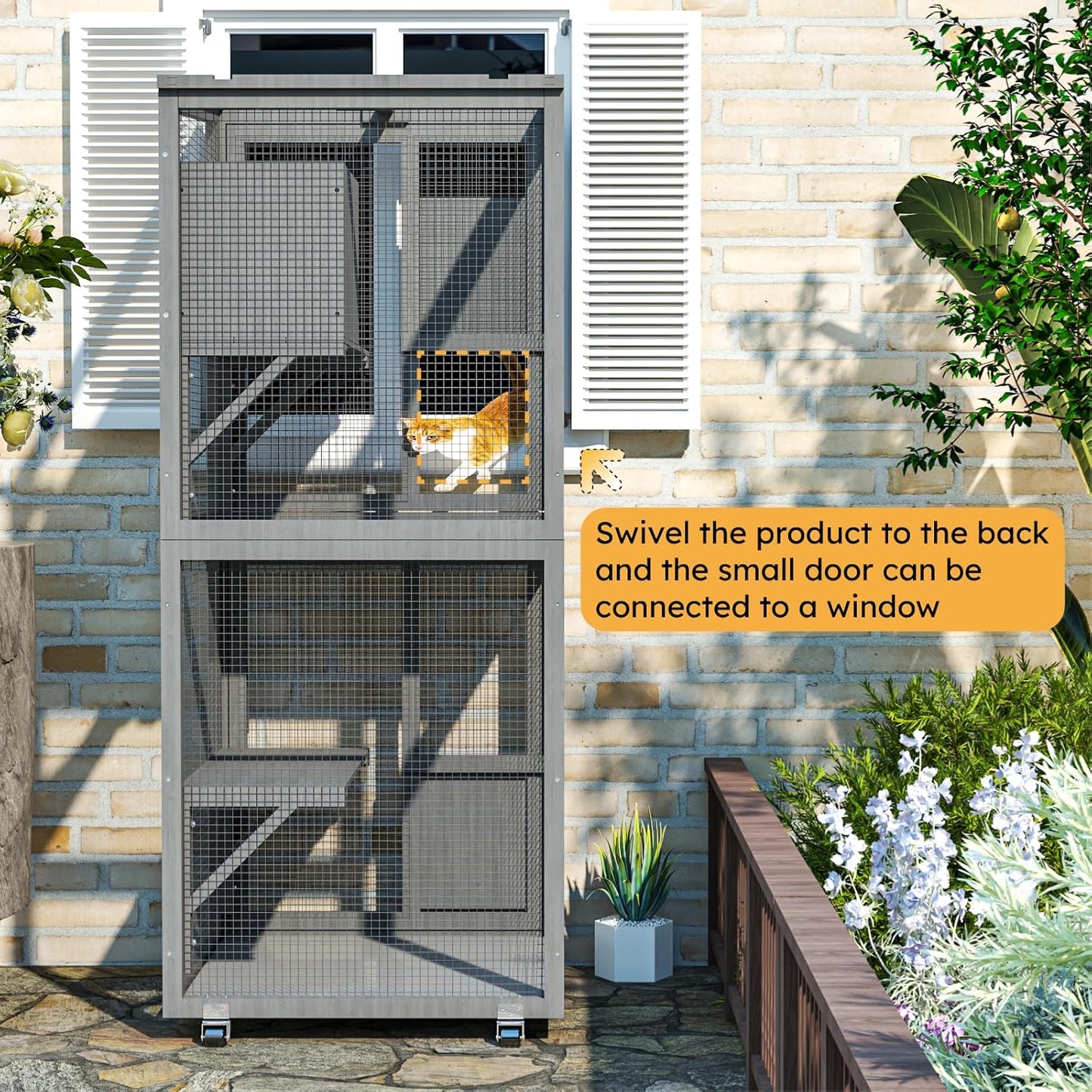 4 Tiers Catio Outdoor Cat Enclosure - Image 5