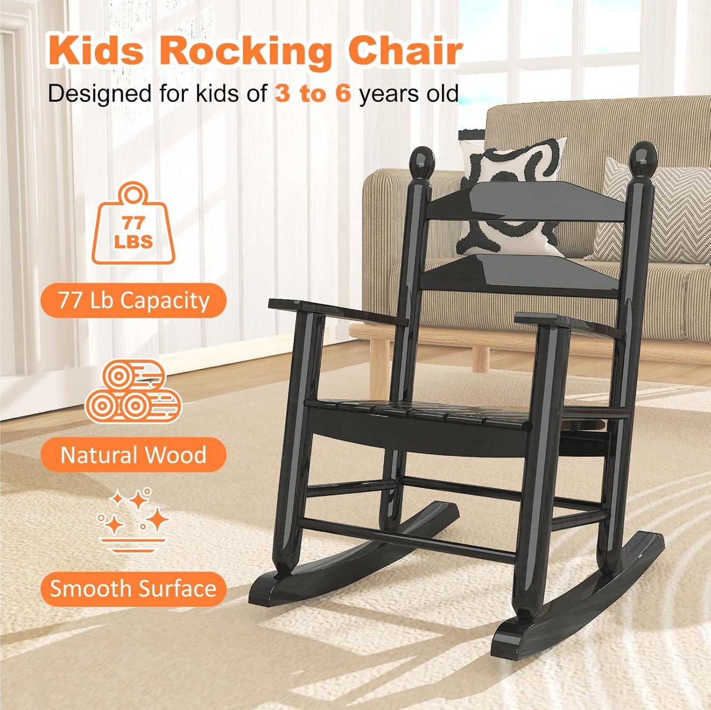 Child’s Wood Rocking Chair - Image 4