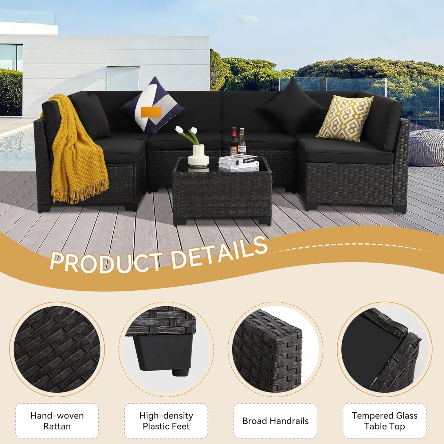 7 Piece Patio Set - 6127BL -A - Image 3