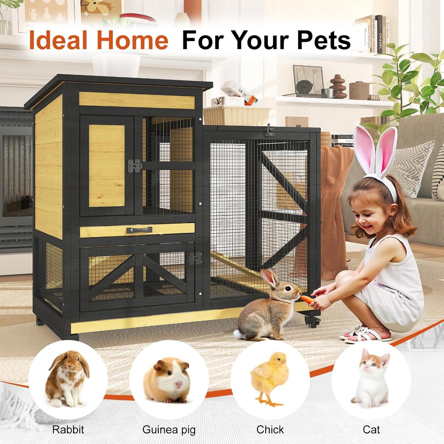40'' Rabbit Cage Bunny Cage - Image 6