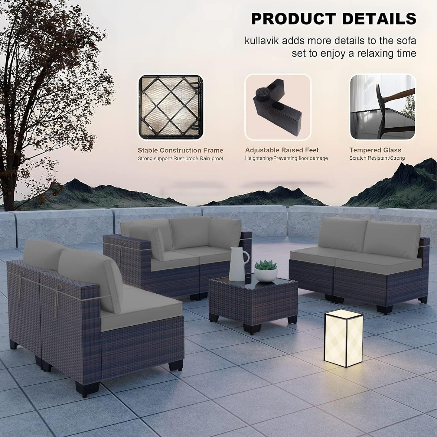 7 Piece Patio Set - 6157LG-2 - Image 3