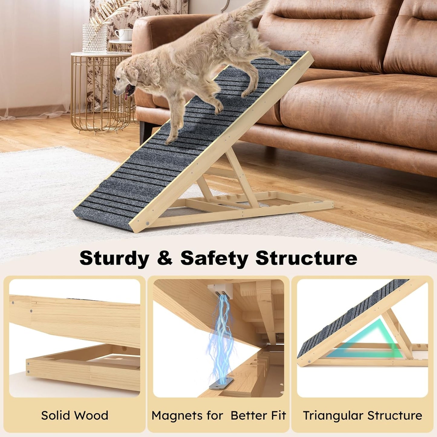 Dog Ramp for Bed, 40 Inch Dog Ramp for Car - Image 3