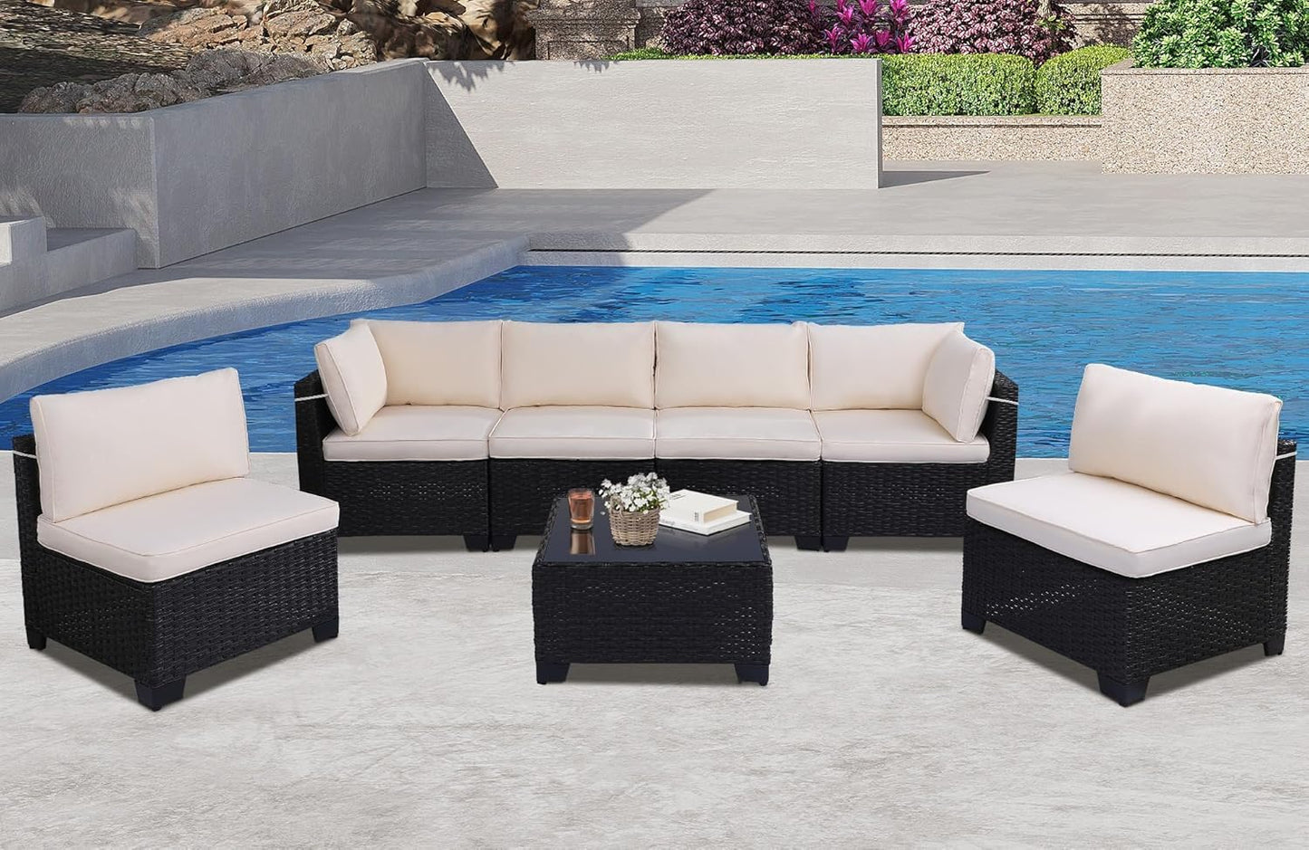 7 Piece Patio Set - 6117WH -1 - Image 7