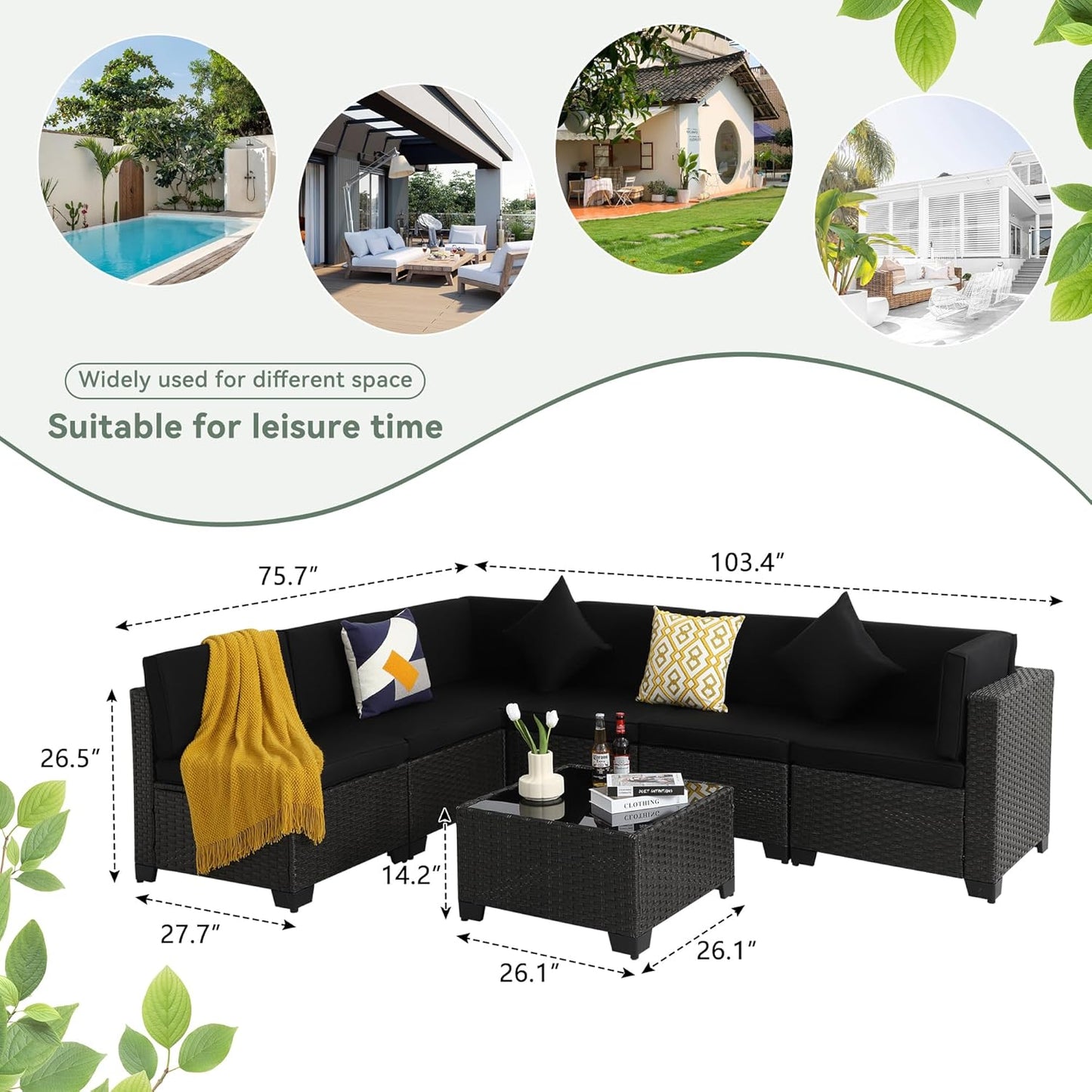 7 Piece Patio Set - 6127BL -2 - Image 3
