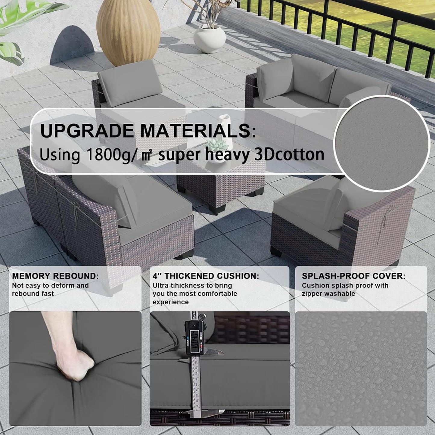 7 Piece Patio Set - 6157LG-2 - Image 2