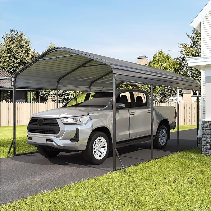 10x15 FT Heavy Duty Metal Carport Kit