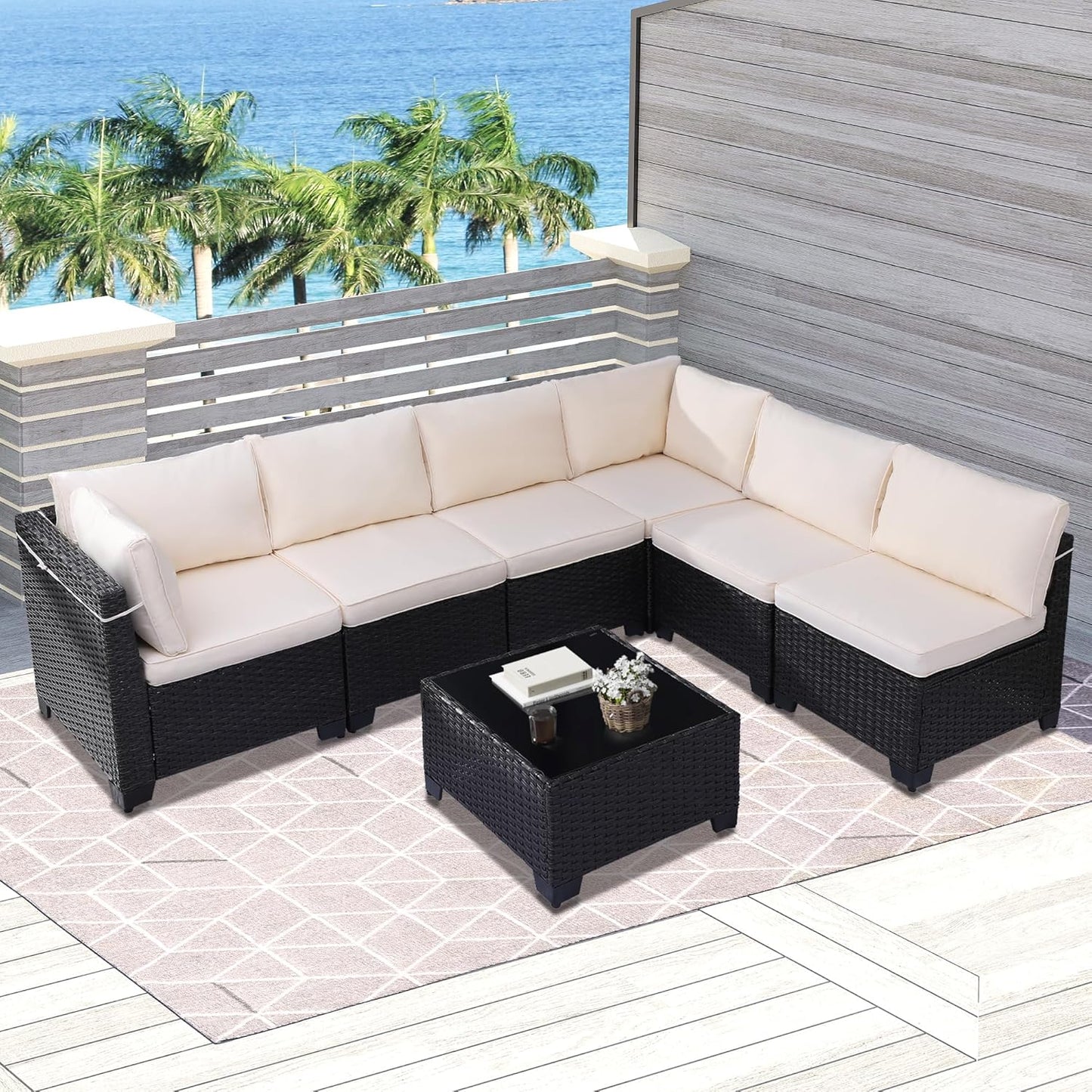 7 Piece Patio Set - 6117WH -1 - Image 8