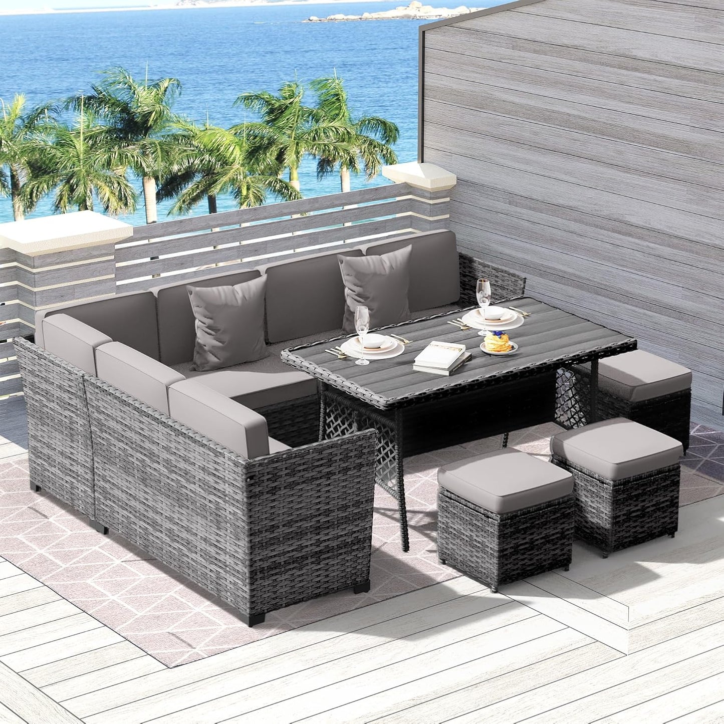 7 Pieces Patio Dining Sets - 6227LG -2 - Image 8