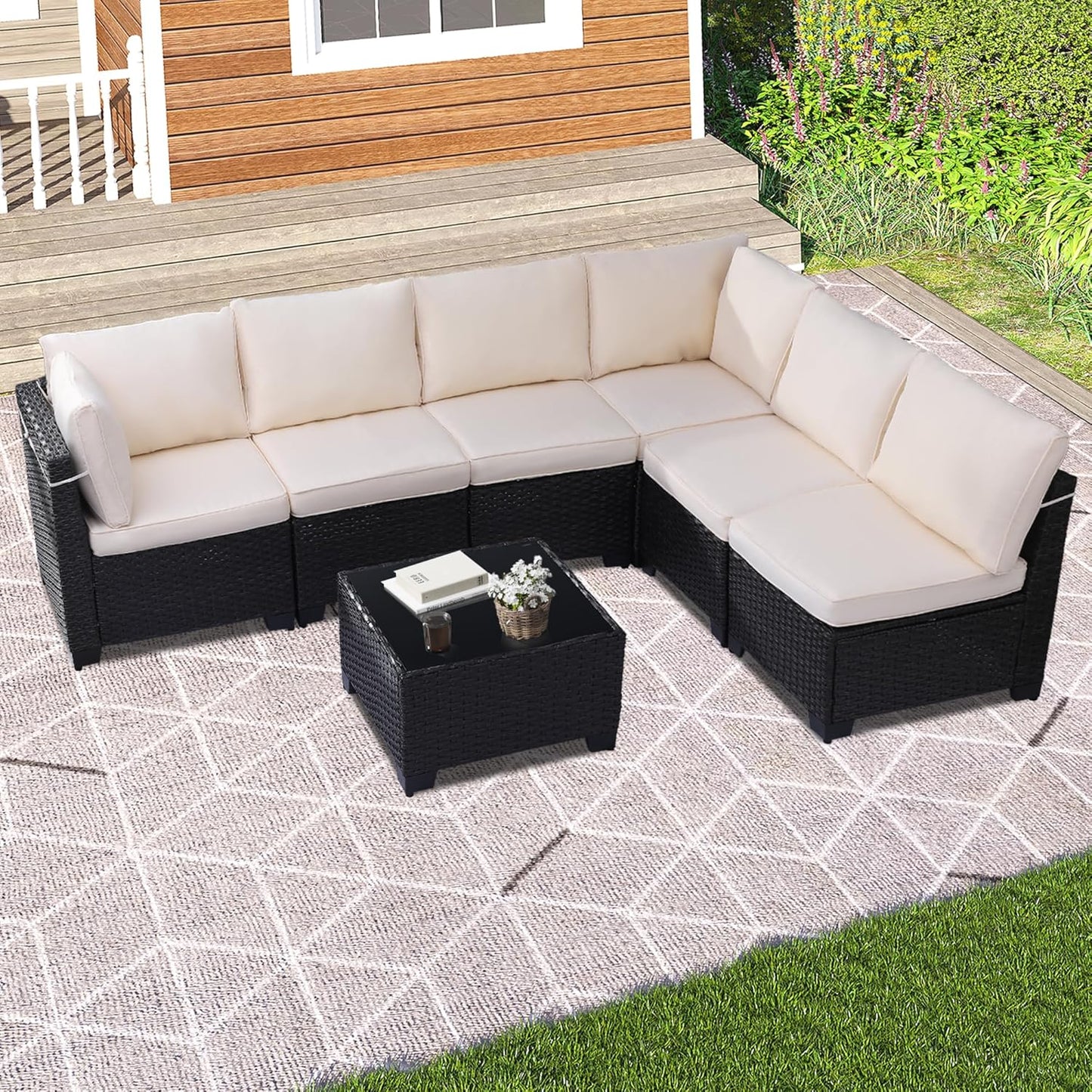 7 Piece Patio Set - 6117WH -1 - Image 6