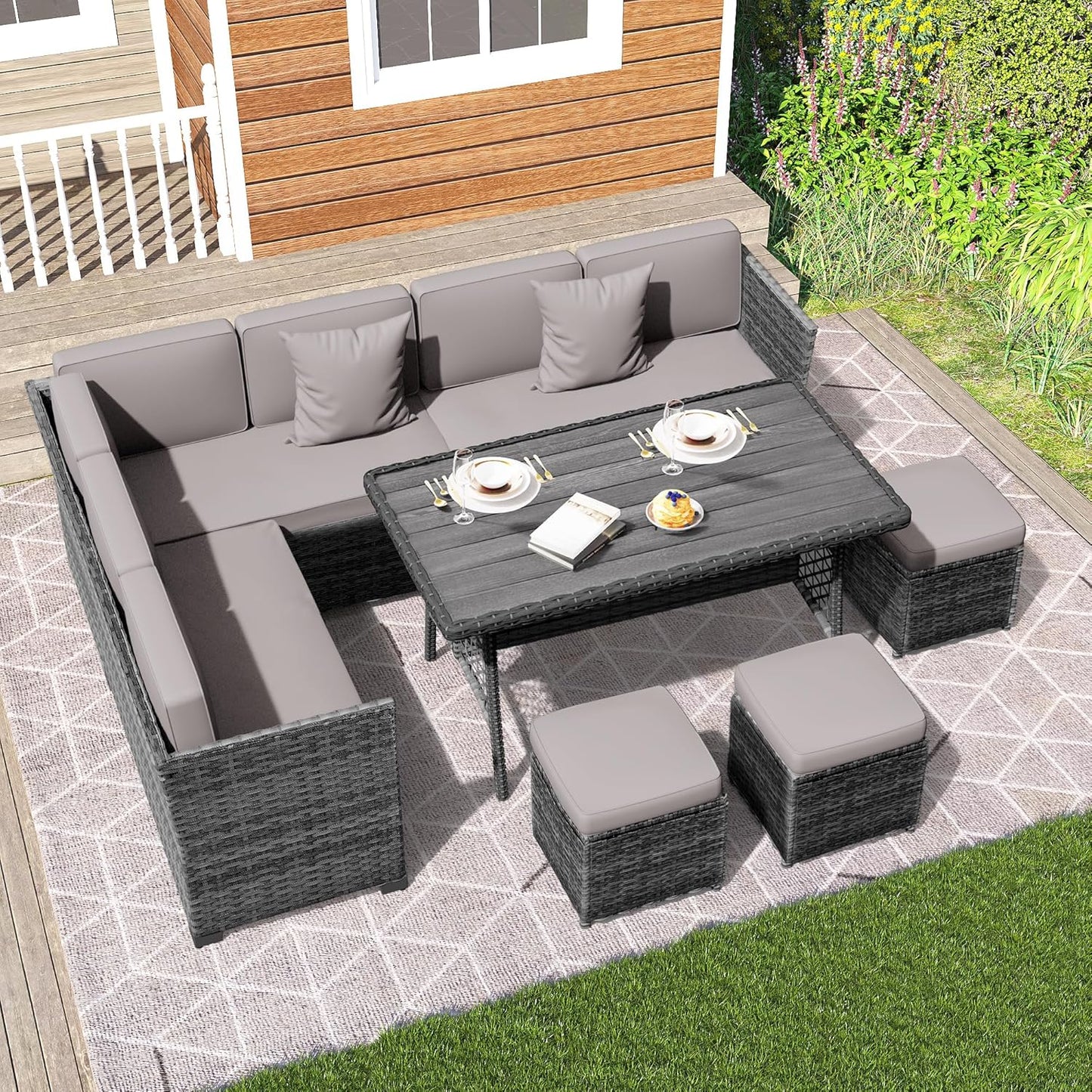 7 Pieces Patio Dining Sets - 6227LG -2 - Image 6