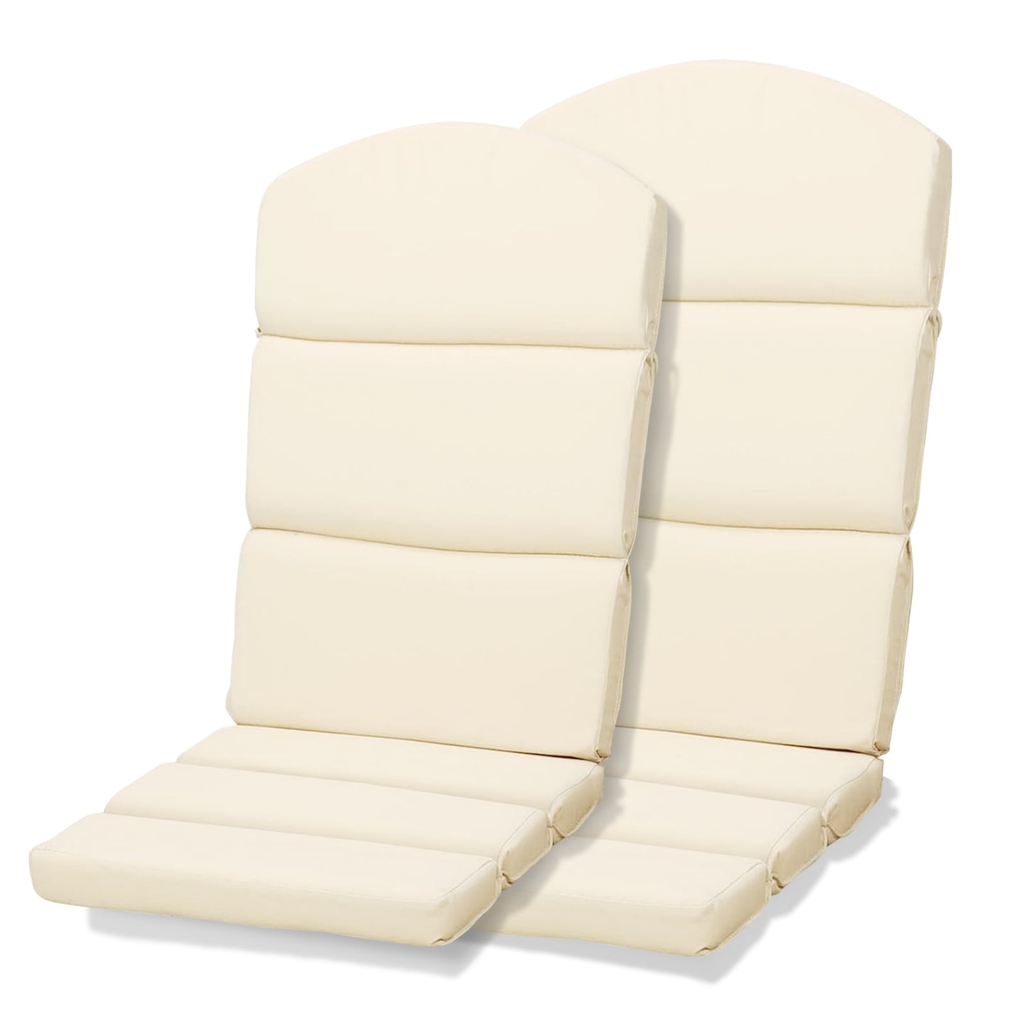 2 SET/ High-Back Adirondack Chair Cushion - Cream Yellow - Image 7