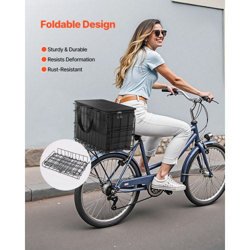 Rear Bike Basket Folding Bicycle Basket - Image 10