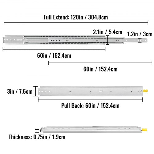 Heavy Duty Drawer Slides 60" - Image 10