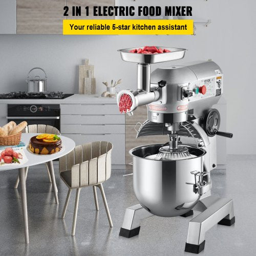 Commercial Stand Mixer, 20Qt Stainless Steel Bowl, 1100W 2 in 1 Multifunctional Electric Food Mixer - Image 7