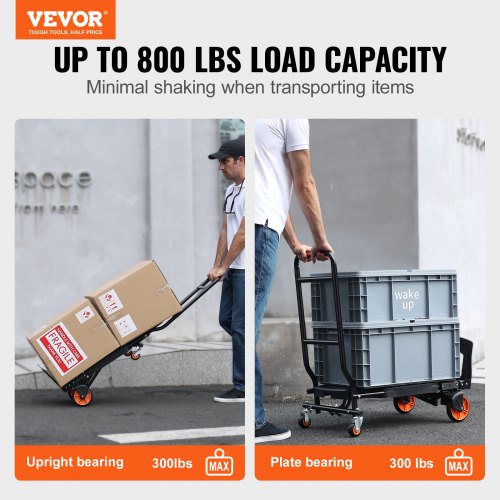 Aluminum Hand Truck, 2 in 1, 300 lbs Load Capacity - Image 5