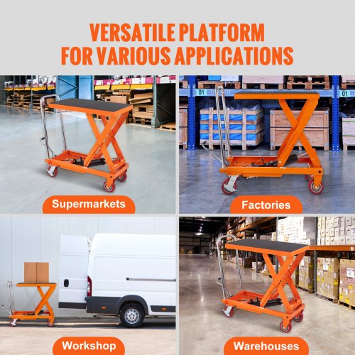 Hydraulic Lift Table Cart, 1100lbs Capacity 35.4" Lifting Height - Image 6