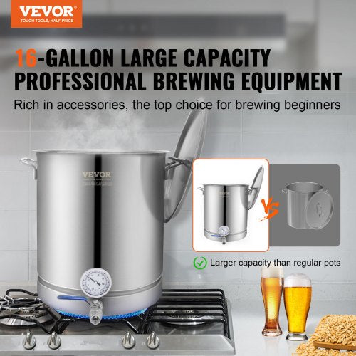 Stainless Steel Kettle, 16 GALLON Brewing Pot - Image 3